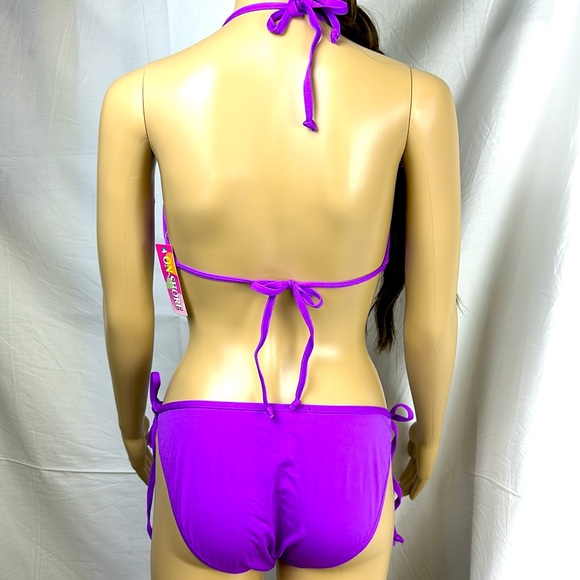 On Shore Triangle Sting Bikini. Size X Large. NWT. Purple. Both Top and Bottom. - Picture 2 of 7